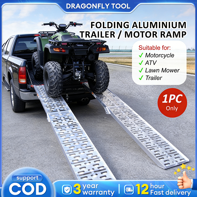 ATV Aluminum Alloy Ramp Motorcycle Folding Ladder Loading Trailer ...