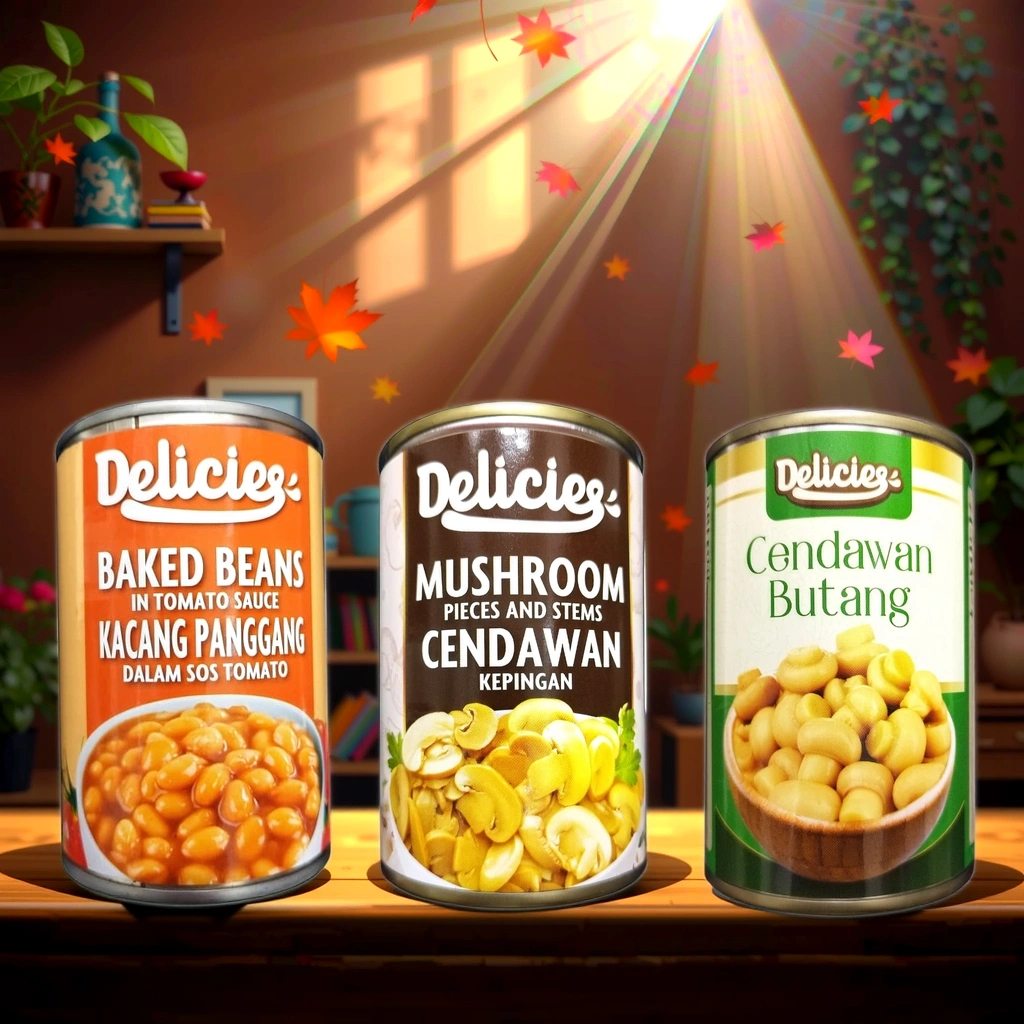 Delicies Canned Food – Baked Beans / Mushroom Pieces & Stems / Button ...