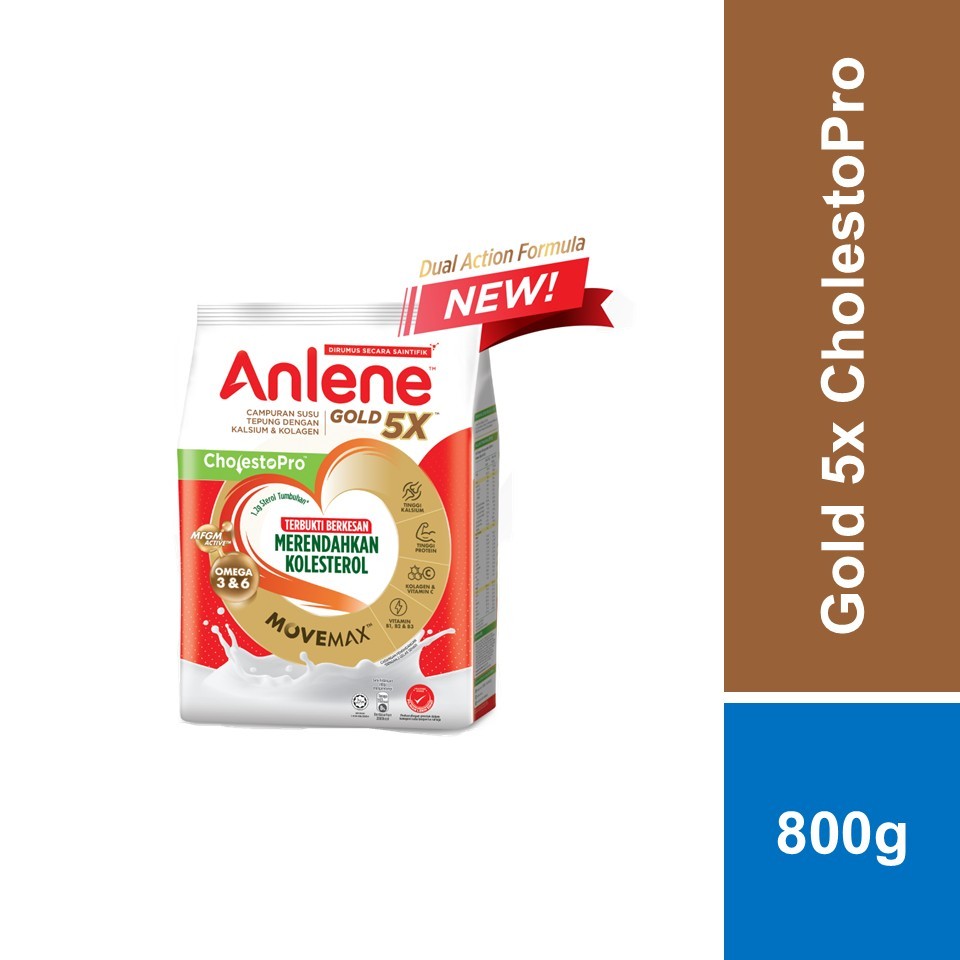 Anlene Gold 5X CholestoPro Adult Milk Formula Powder 800g [Exp 06 Sep ...