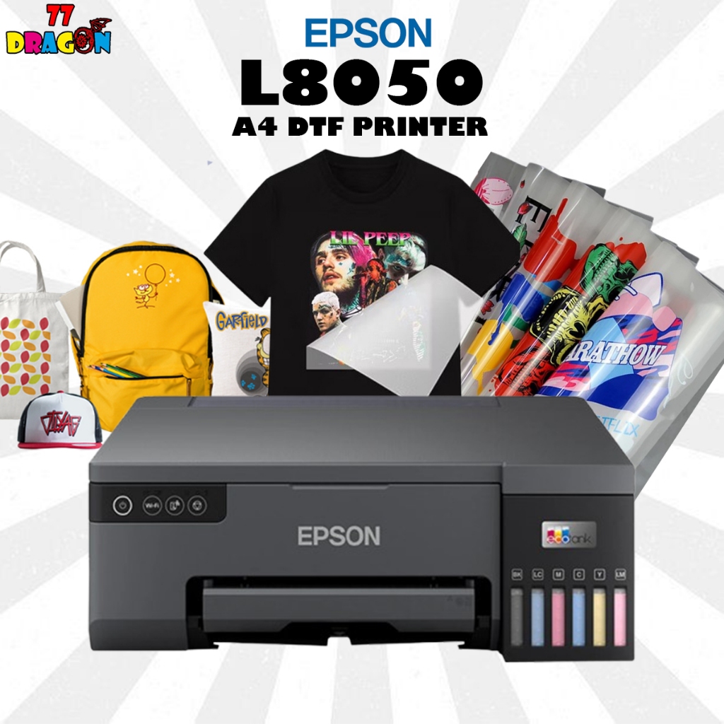 DTF PRINTER A4 EPSON L8050 PRINTER MODIFIED PACKAGE (NEW UNIT) | Shopee ...