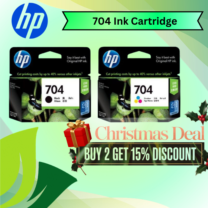 HP 704 Black / Tri-colour Ink Cartridge 100% Original | Shopee Malaysia