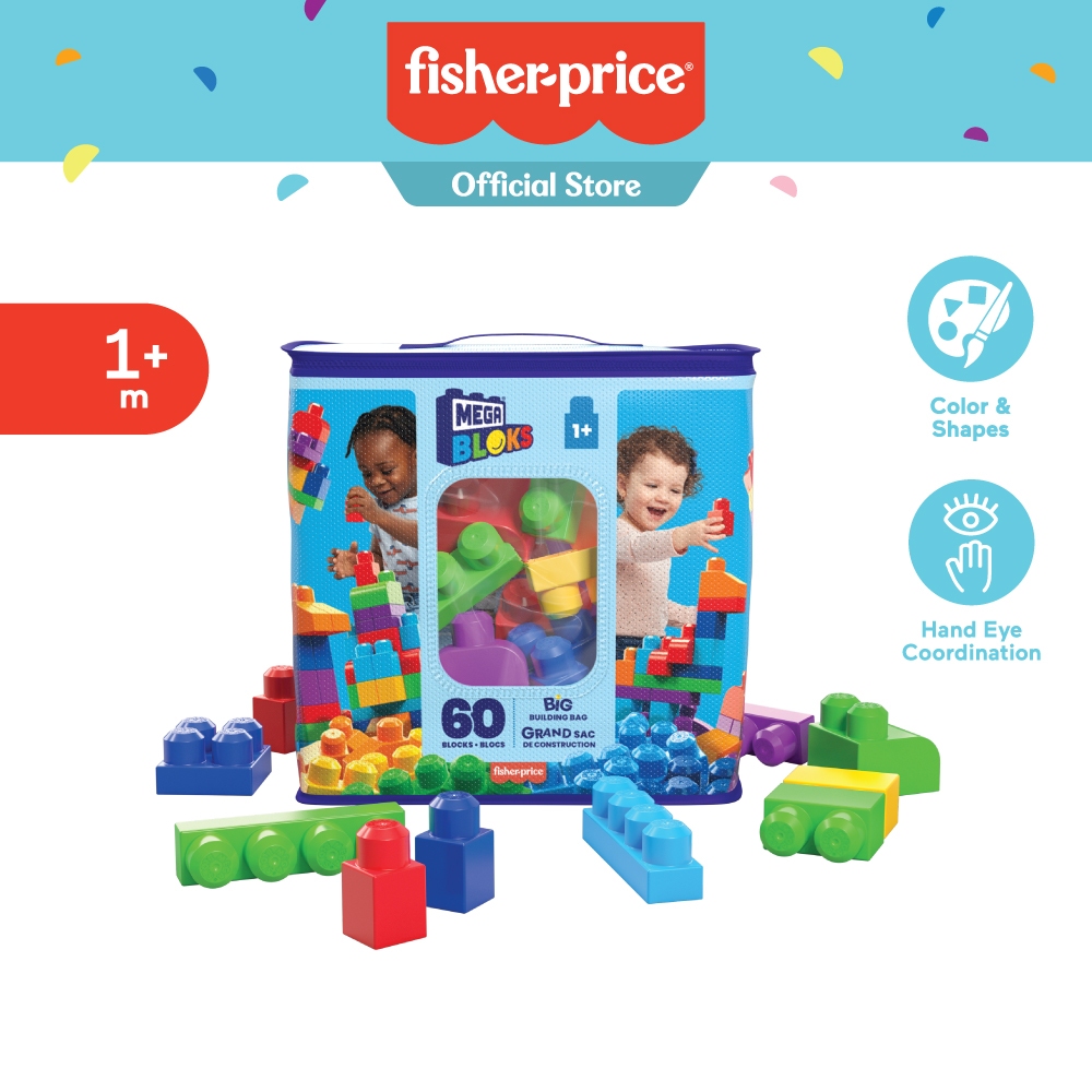 MEGA Bloks Big Building Bag 60pcs (DCH55) | Shopee Malaysia