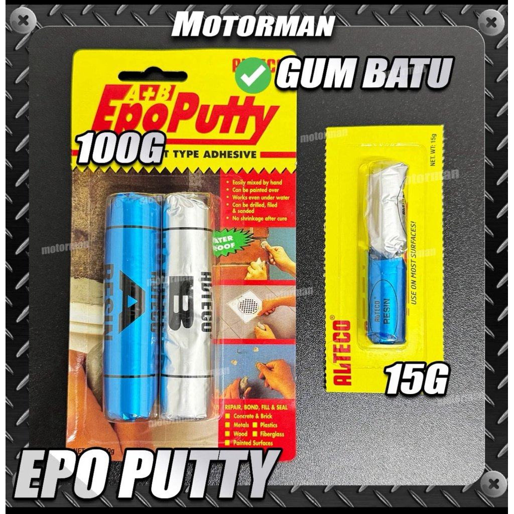 ORIGINAL💯 Epo Putty Gam Batu 2 Ton Siam Thailand 15gram 100gram 15g ...