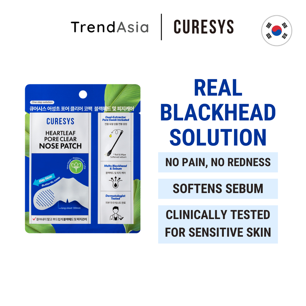CURESYS Heartleaf Pore Clear Nose Patch Real Blackhead Patch Painless ...