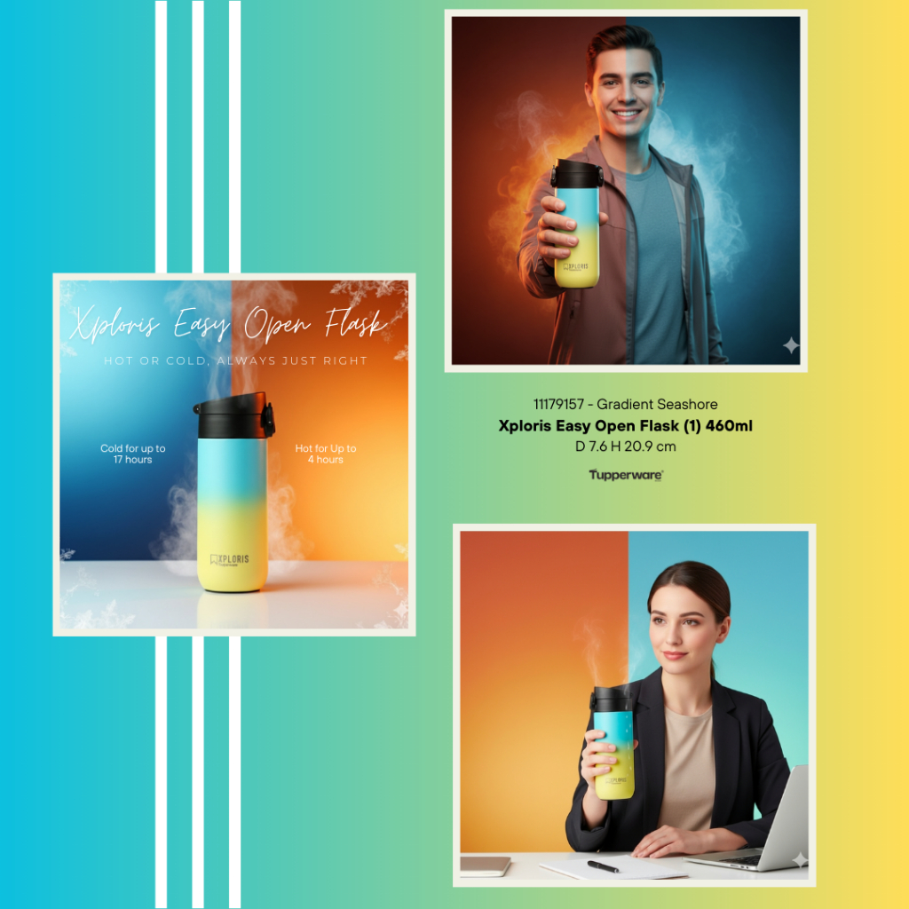 Tupperware Xploris Easy Open Flask 460ml (1) | Shopee Malaysia