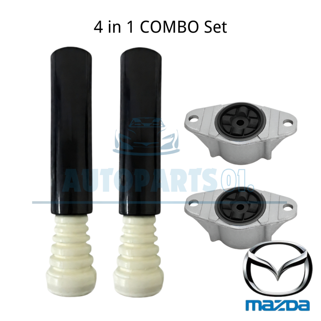 [4 IN 1 SET] Rear Absorber Mounting with Cover Damper Bush for Mazda 3 ...