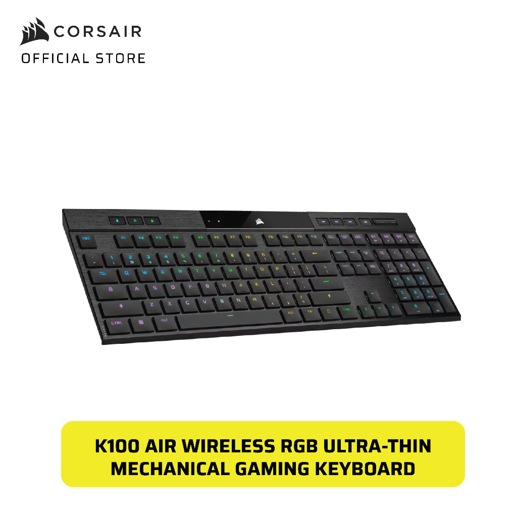 CORSAIR K100 Air Wireless Slipstream/Bluetooth/Wired USB RGB iCUE Ultra ...