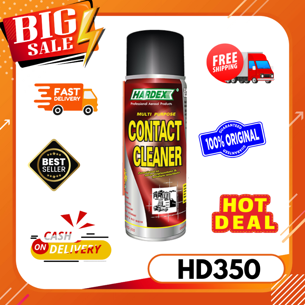 HARDEX Contact Cleaner Spray | Electrical Parts & Sensor Safe Fast Dry ...