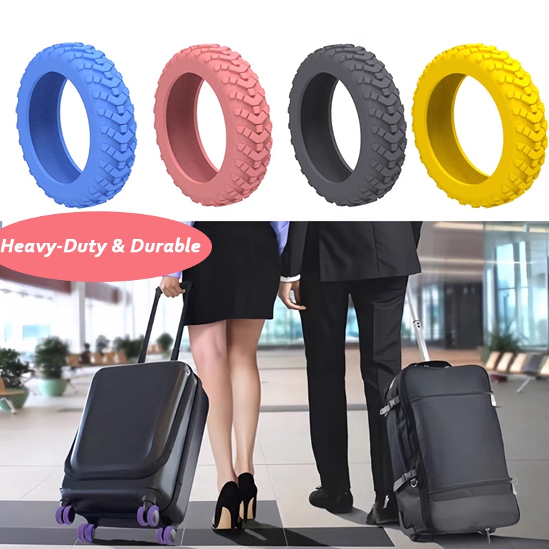 8Pcs Luggage Cover Protector Suitcase Wheel Cover Silicone Casters ...