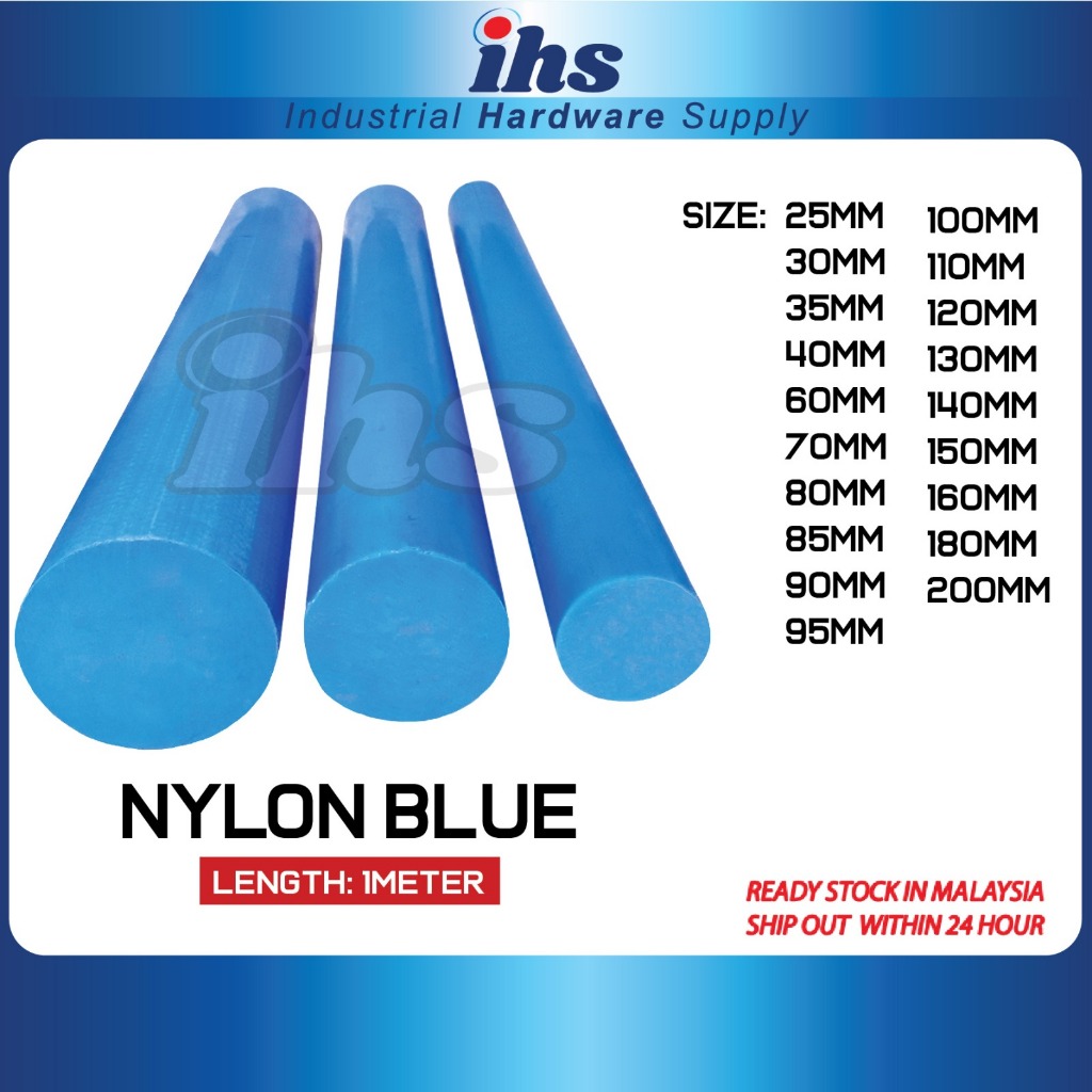 Nylon Rod Blue Color 140mm Diameter * 1 Meter Length | Shopee Malaysia