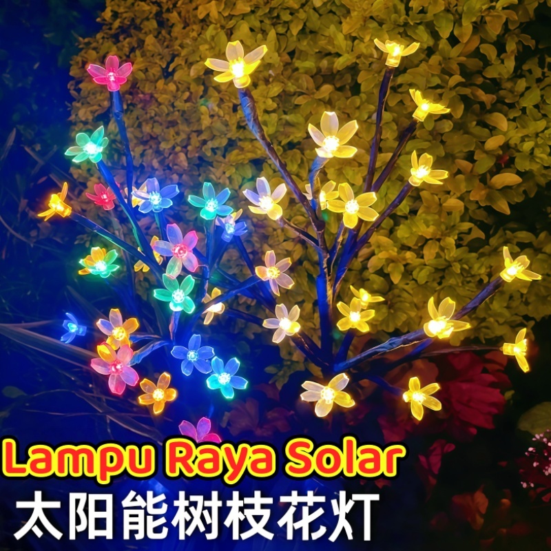 Lampu Raya Solar Bunga Cherry Flower Lampu hiasan Solar Outdoor ...