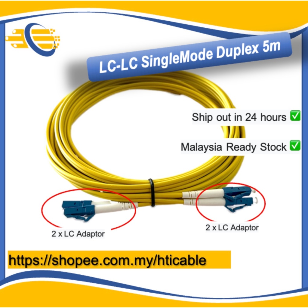 1Set DUPLEX, LC-LC/UPC, 3m/5m/10m/20m - Single Mode Singlemode 9/125μm ...