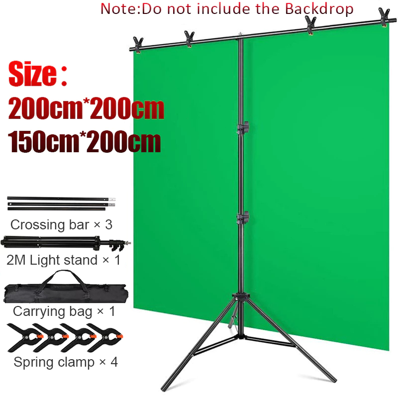 2m * 2m T-Shape Photo Backdrop Stand Kit PVC Background Photography ...