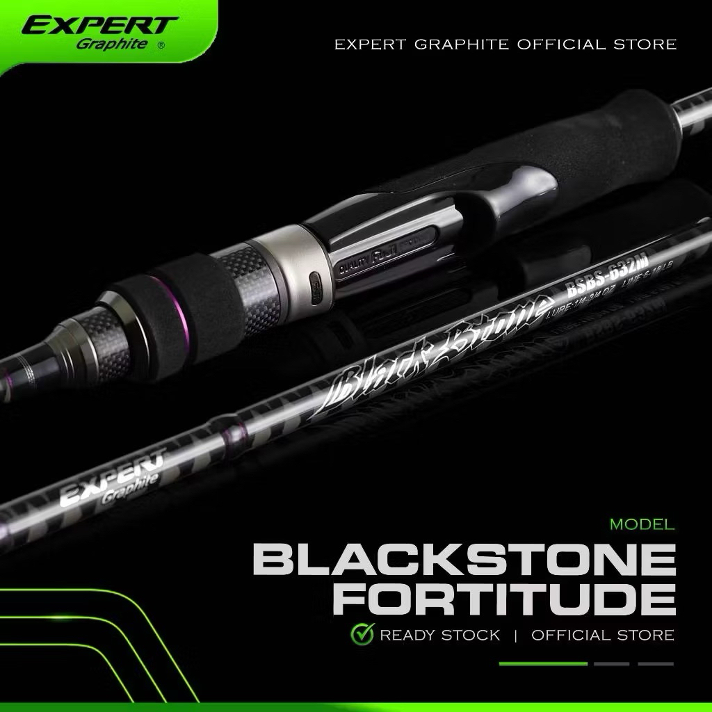 EXPERT GRAPHITE BLACK STONE FORTITUDE CASTING FISHING ROD | Shopee Malaysia