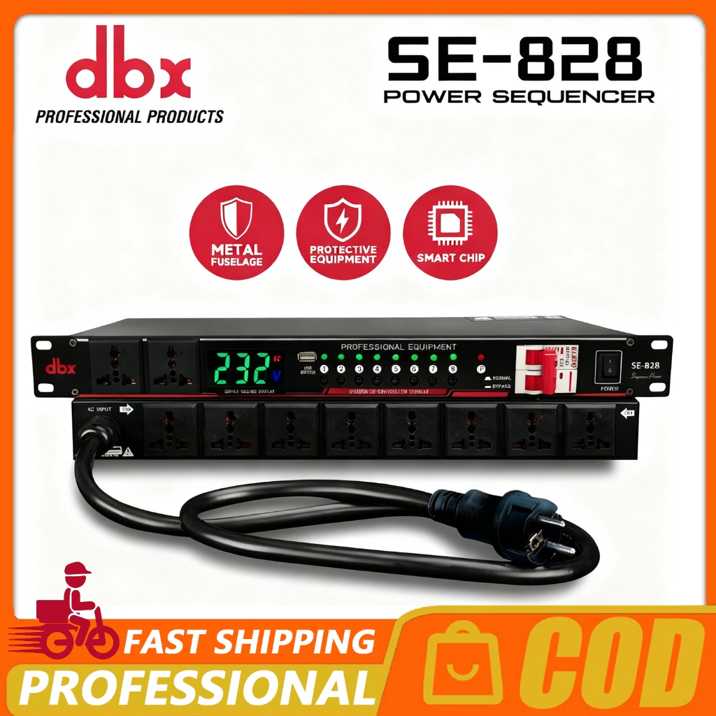 DBX SE-828 Professional Filtered Power Sequencer for Karaoke, Concert ...