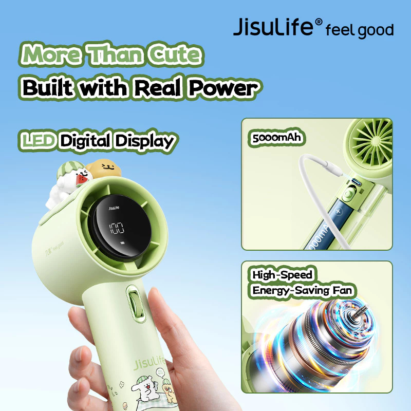 JisuLife x Maltese] Handheld Fan Pro1 (5000mAh) 19.5H | 100 Speed