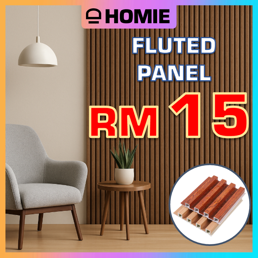 [HOMIE] Fluted panel WPC Fluted Wall Panel PVC Wall Panel 2.9 meter ...