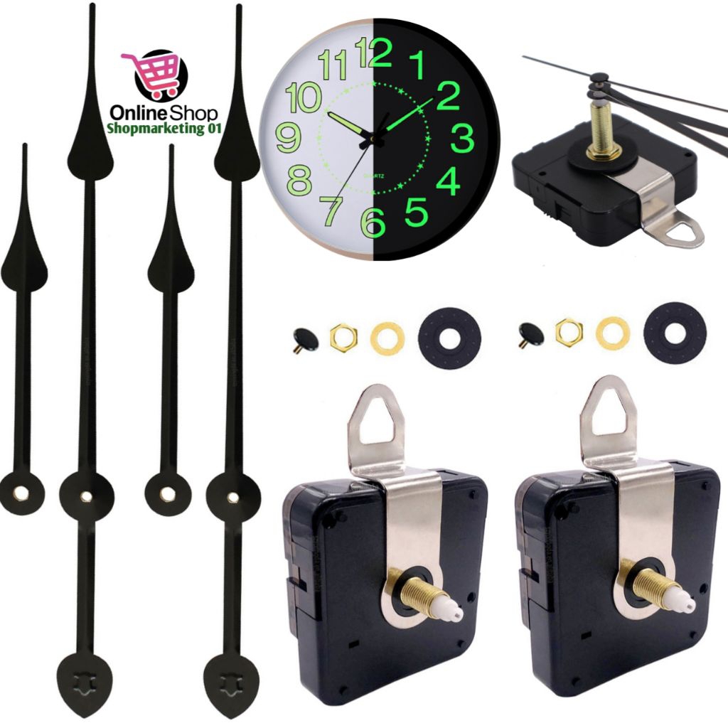 DIY MOVEMENT QUARTZ REPLACE PARTS SILENT WALL MOTOR JAM DINDING MACHINE ...