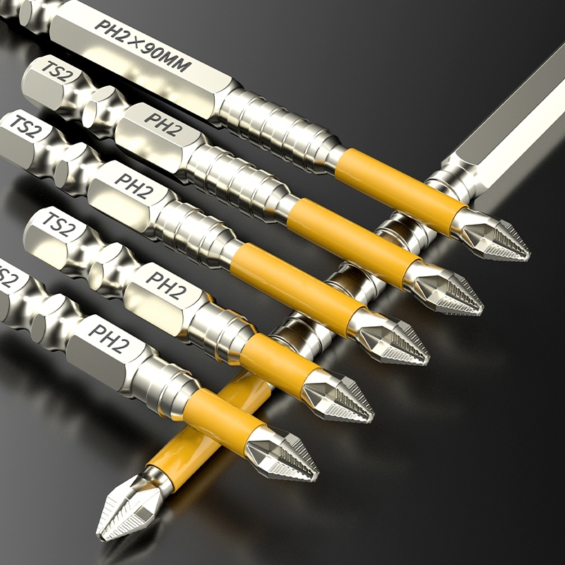 Anti-Slip Magnetic Phillips PH2 Long Screwdriver Bit Set – Heavy Duty ...