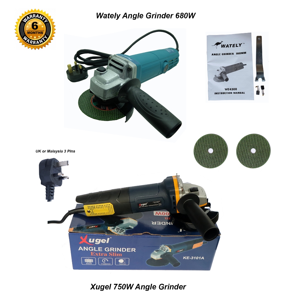 Angle Grinder Professional 650 Watts or 750 Watts with 2 Free Cutting ...