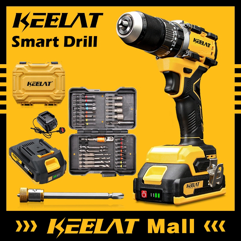 KEELAT KCD012 Brushless Smart Cordless Drill Set 80Nm Torque Drill ...