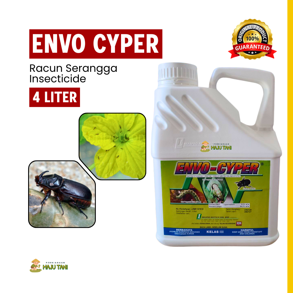 Envo Cyper 4 Liter Insecticide Racun Serangga Racun Ulat Daun Racun ...