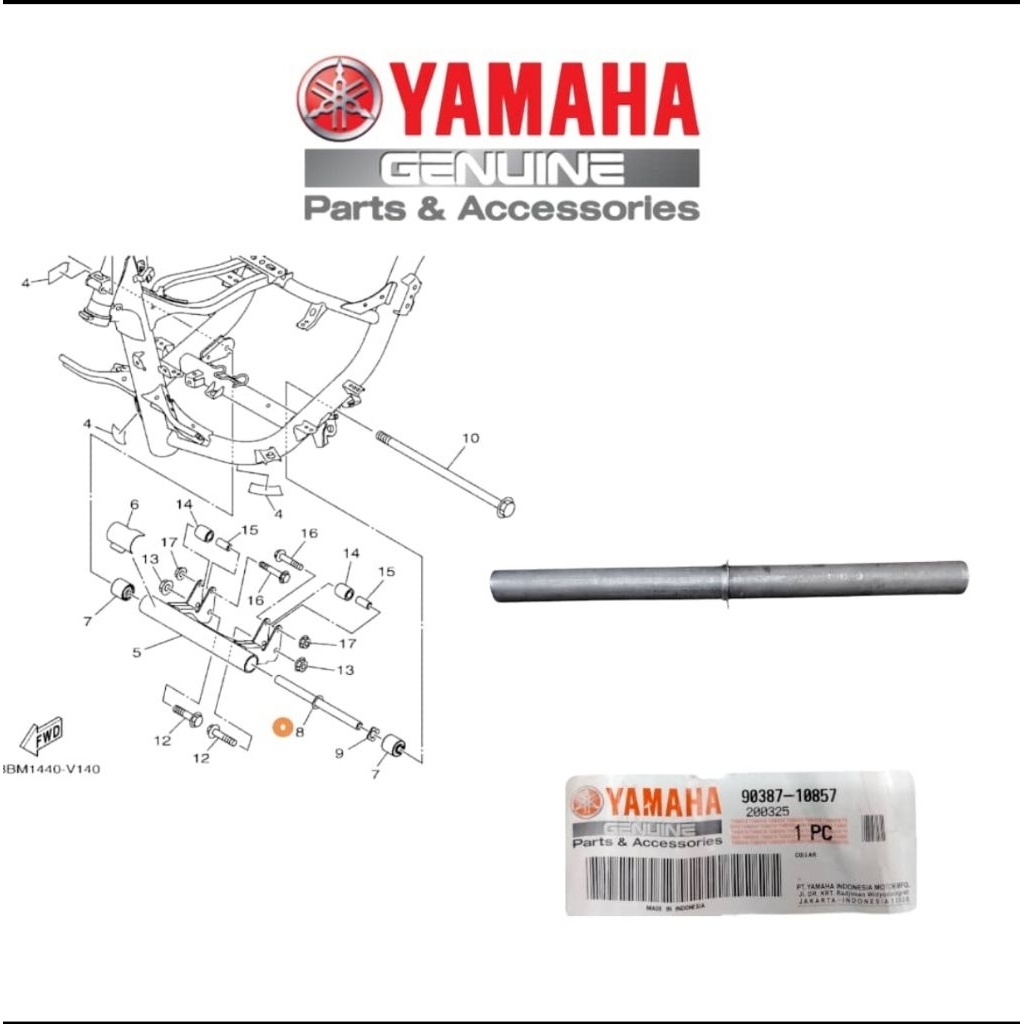 NMAX V1 NMAX V2 ENGINE BRACKET SHAFT ORIGINAL YAMAHA | Shopee Malaysia