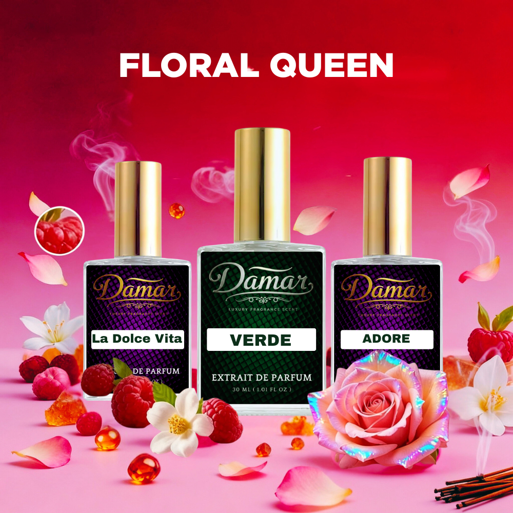 DAMAR PERFUME, Floral Queen Collection LUXURY FRAGRANCE SCENT, 30ML EDP ...