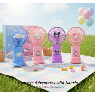Cartoon Comell Rechargeable Mini Fan with Cute Romi, Lody, and Moroll ...