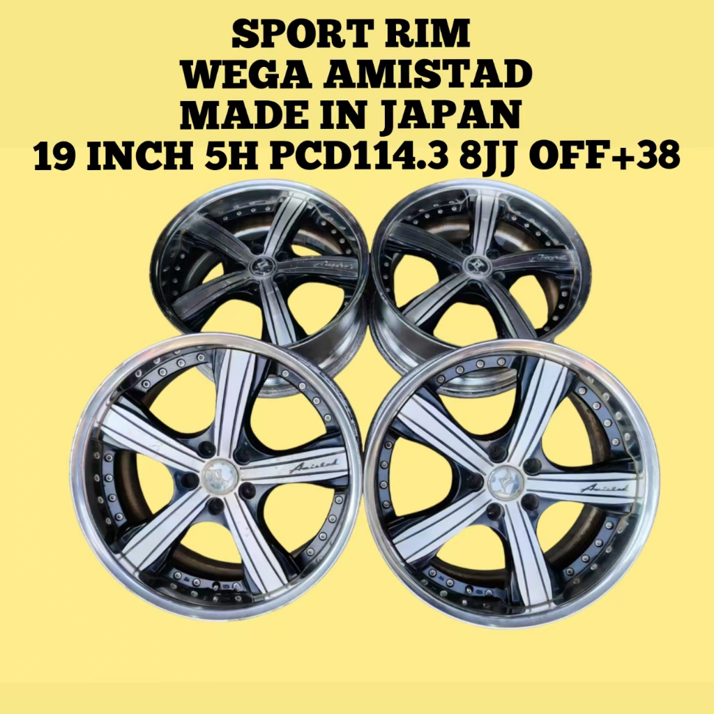 Sport Rim Wega Amistad 19 Inch 5H PCD114.3 8JJ Offest +38 ( Made 
