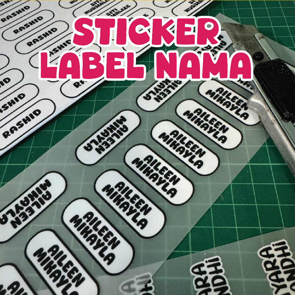Iron ON DTF set 20pcs NAMA CUSTOM untuk anak sekolah lelaki dan ...