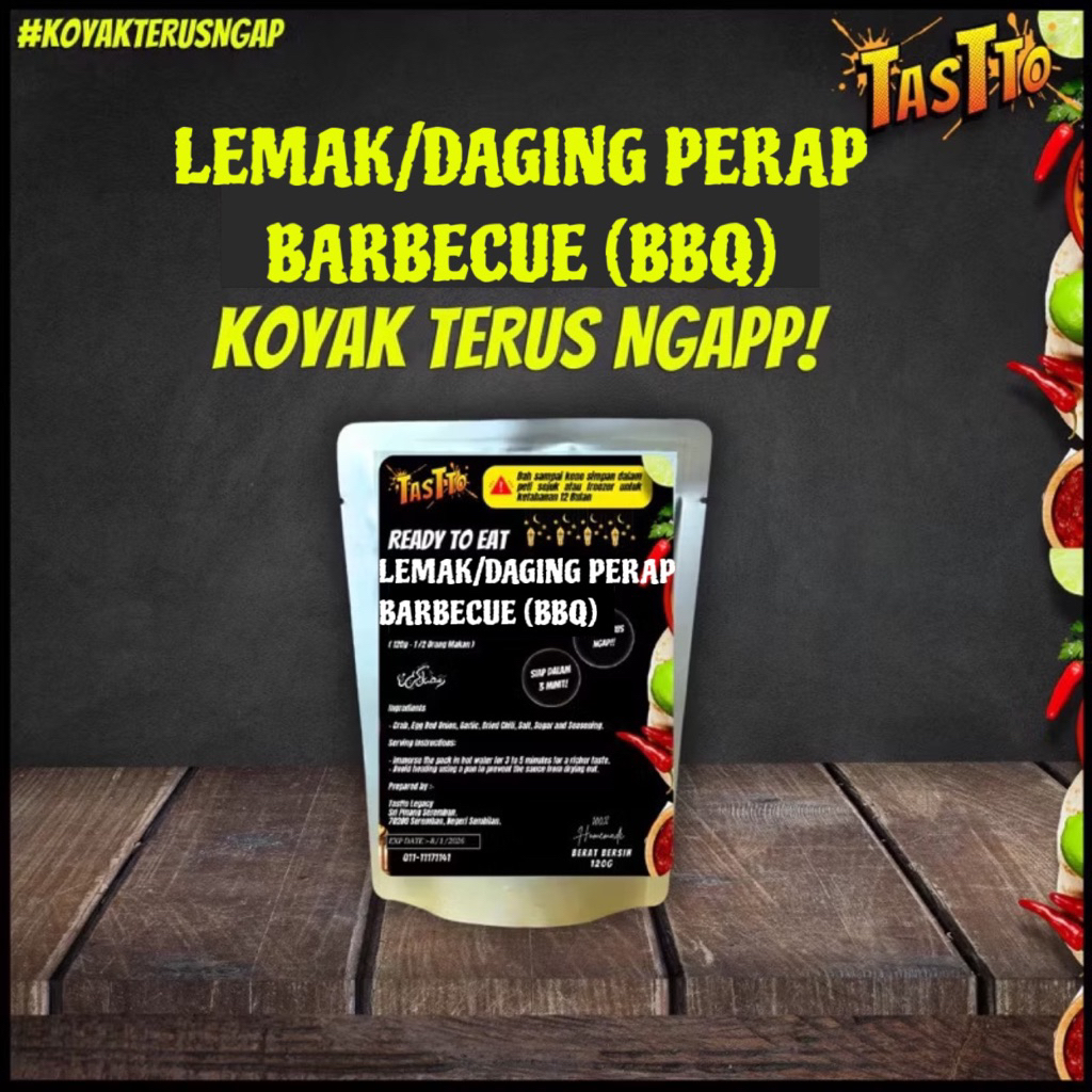 [SALE!] DAGING & LEMAK PERAP BARBECUE BBQ BY TASTTO (READY TO EAT ...