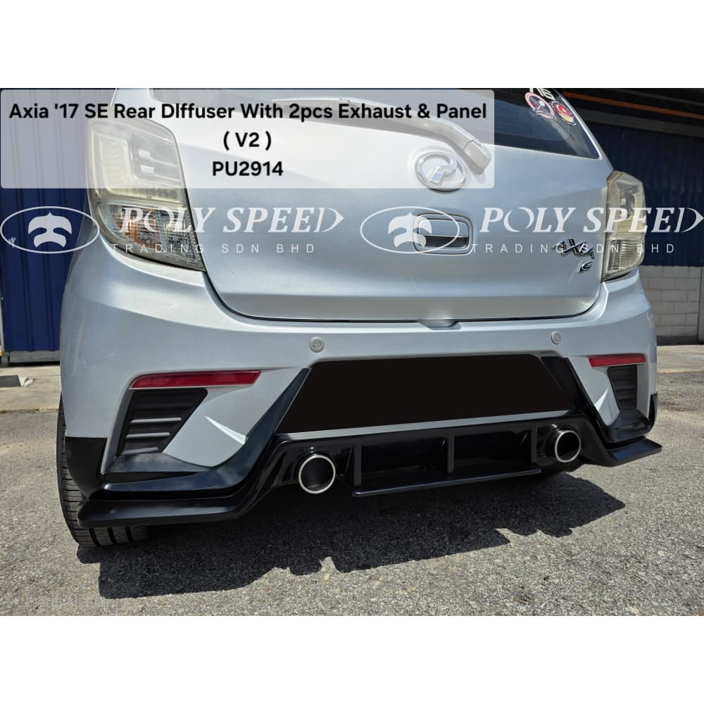 Perodua Axia SE 2017 V2 Rear Diffuser PU Material | Shopee Malaysia