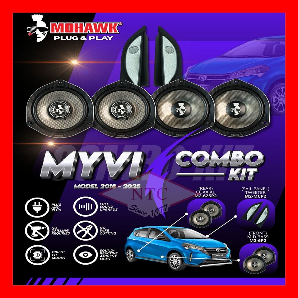 MOHAWK Car Audio M2-SERIES PERODUA MYVI GEN 3 I 6.5 Inch PLUG&PLAY ...