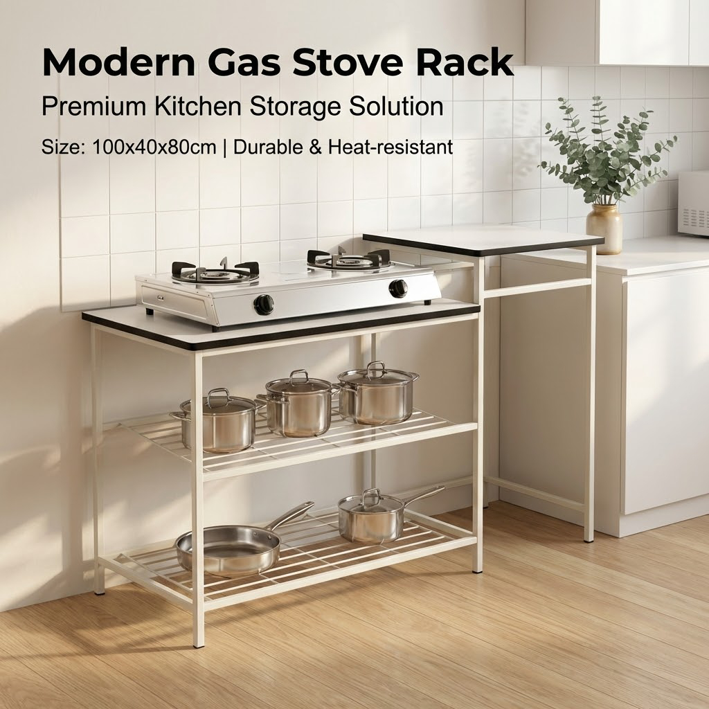 【🔥Heavy Duty🔥】 120cm Gas Rack Rak Dapur Carbon Steel | Heavy Duty Stove ...