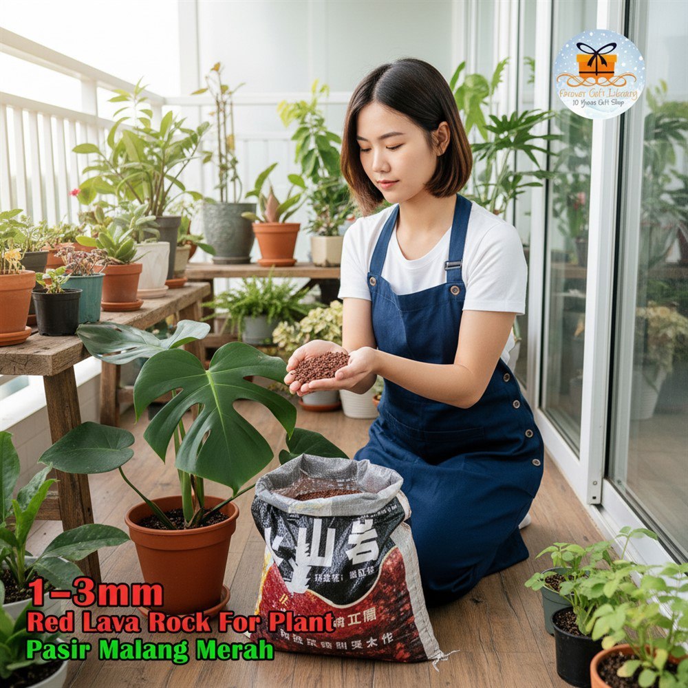 Red Lava Rocks 4.5KG 1-3mm for Plants Cactus Succulent Pasir Malang ...