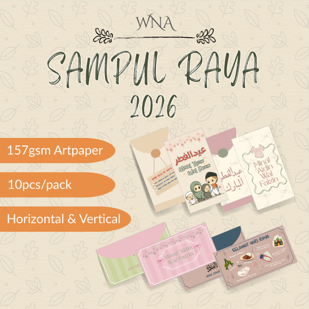 PRE-ORDER EKSKLUSIF SAMPUL RAYA 2026 | 10PCS | MINIMAL & AESTHETIC ...