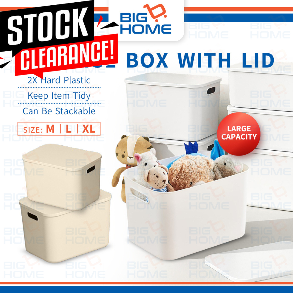 Plastic Container Storage Box With Lid Muji Storage Organizer Box ...