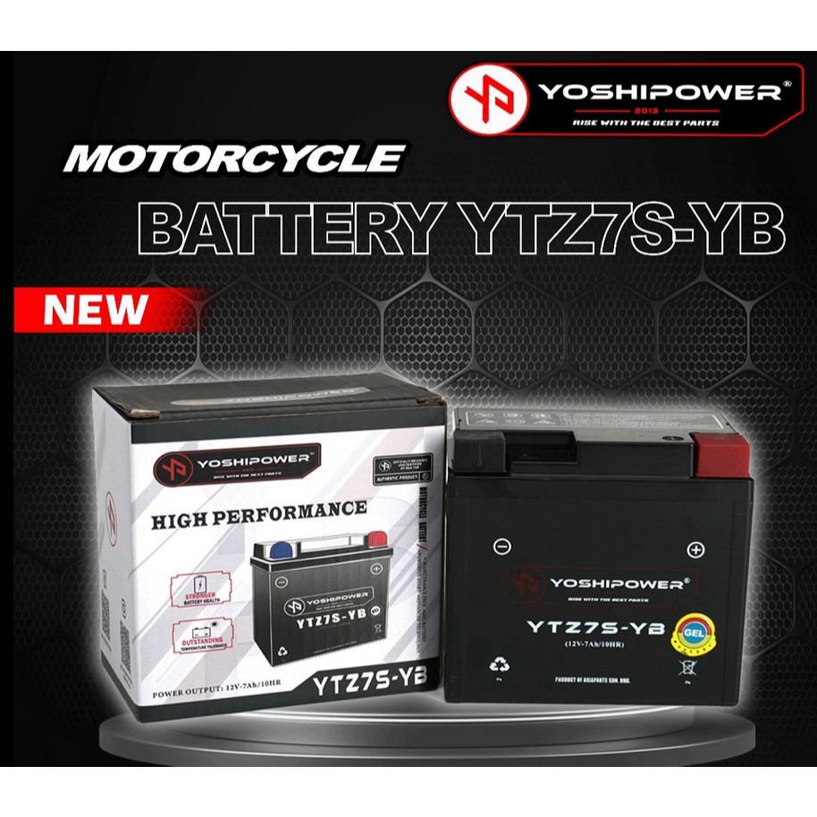 YOSHIPOWER YTZ7S-YB YTZ7 YTZ6 BATTERY BATERI KERING R150 RSX VARIO ...