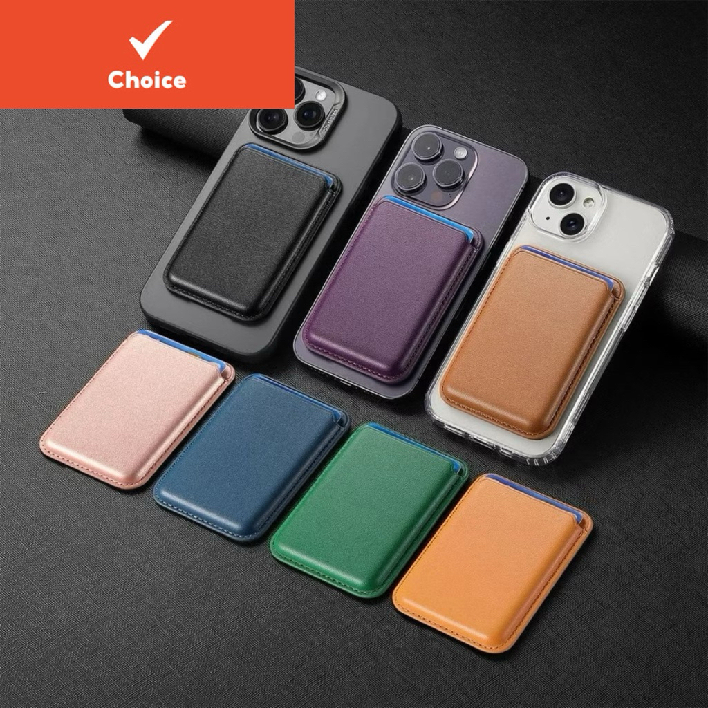 MagSafe Card Holder for iPhone 12/13/14/15/16 - PU Leather Magnetic ...
