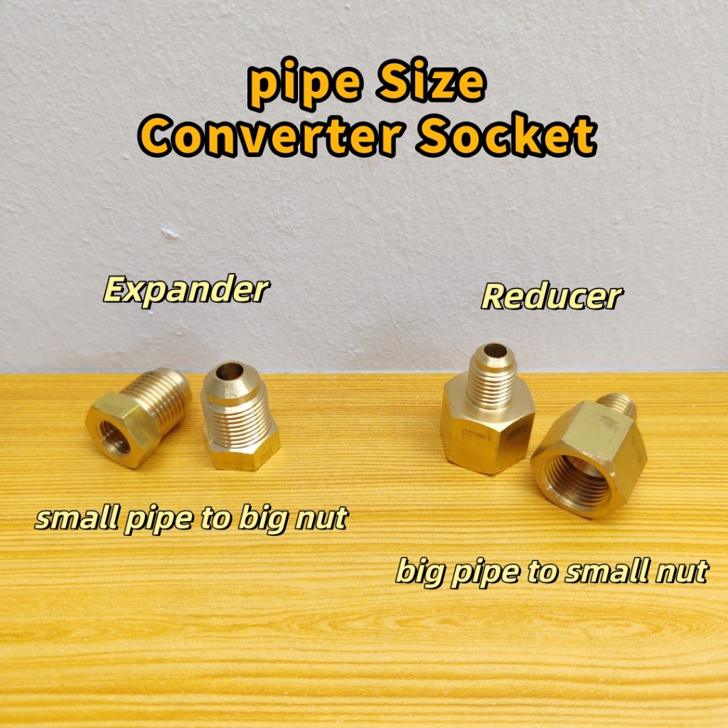Brass Size Reducer & Expander Pipe Converter Adapter Female To Male ...