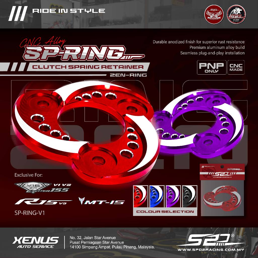 Spring Retainer SPD Racing /// SP-RING Y16ZR R15 V3 MT15 EXCITER 155 ...