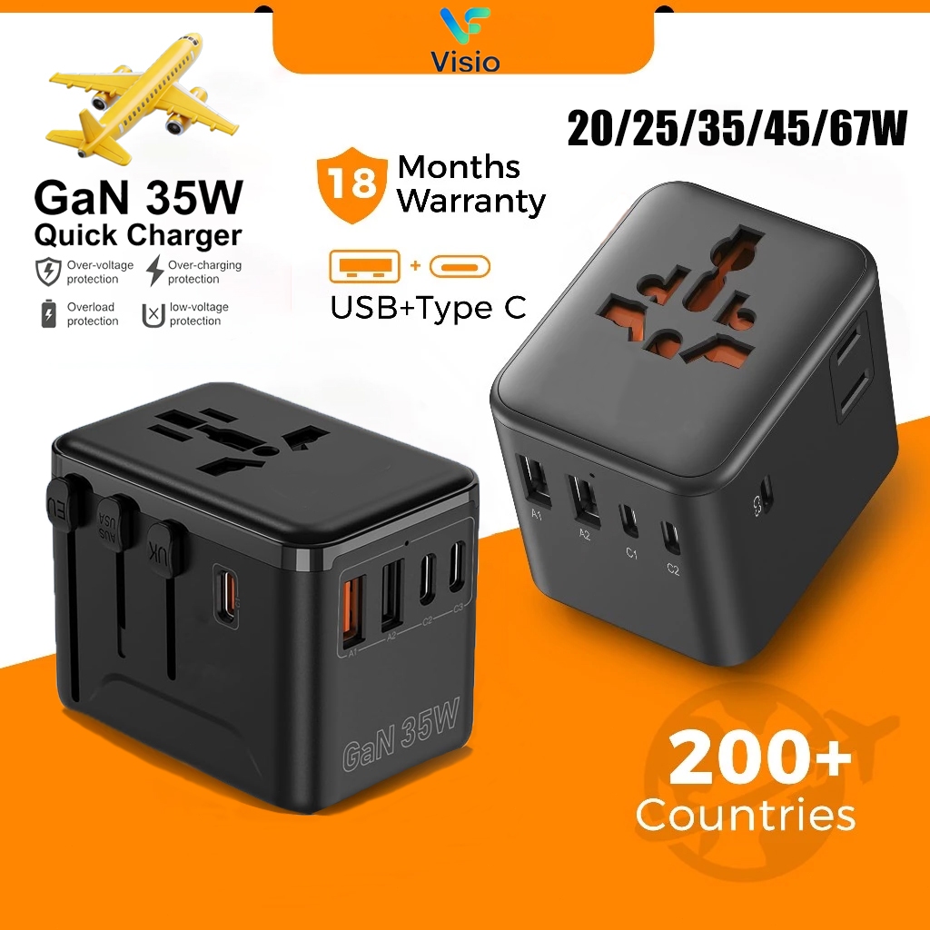 【No limit】Global Travel Adapter Universal Conversion International ...