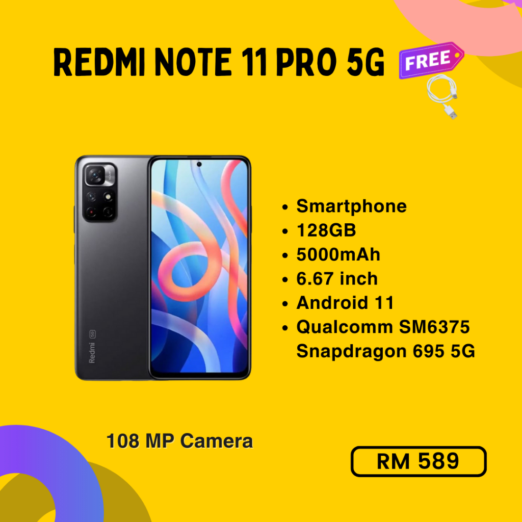 REDMI NOTE 11 PRO 5G , Note 11, Note 13 Pro 5G (Original Second ...