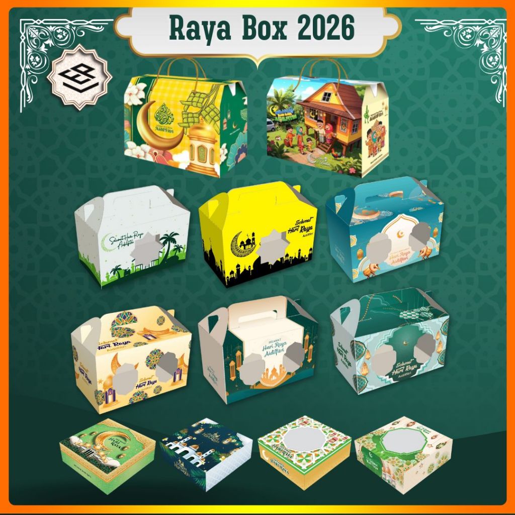 ( NEW DESIGN 2026 )Hari Raya Gift Box Kek Kuih Lapis Box Cake Box Hari ...