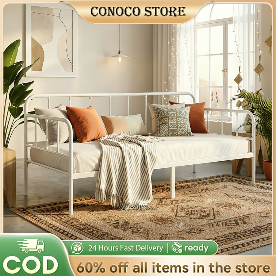 ⚡𝟮-𝗗𝗮𝘆 𝗗𝗲𝗹𝗶𝘃𝗲𝗿𝘆 Nordic Metal Sofa Bed 190x80cm Heavy Duty Daybed Single ...