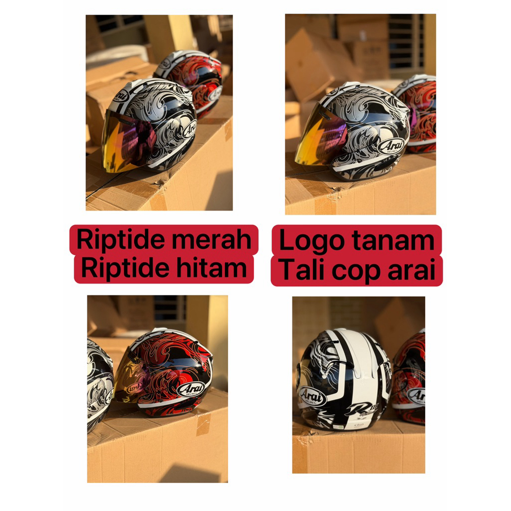 Helmet Arai Riptide ram 3 logo tanam | Shopee Malaysia