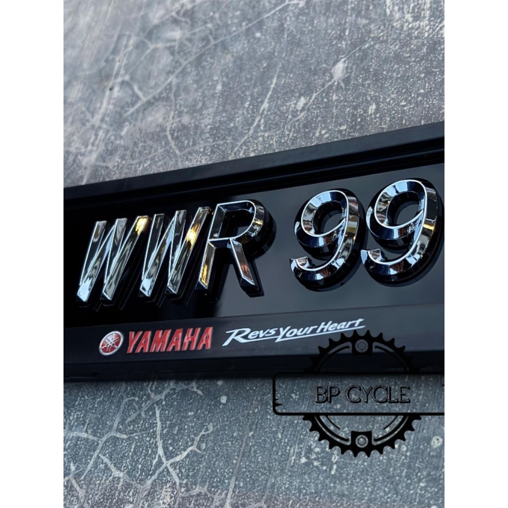 Number Plate Motor Huruf Chrome Casing Jenis Petak Panjang | Shopee ...