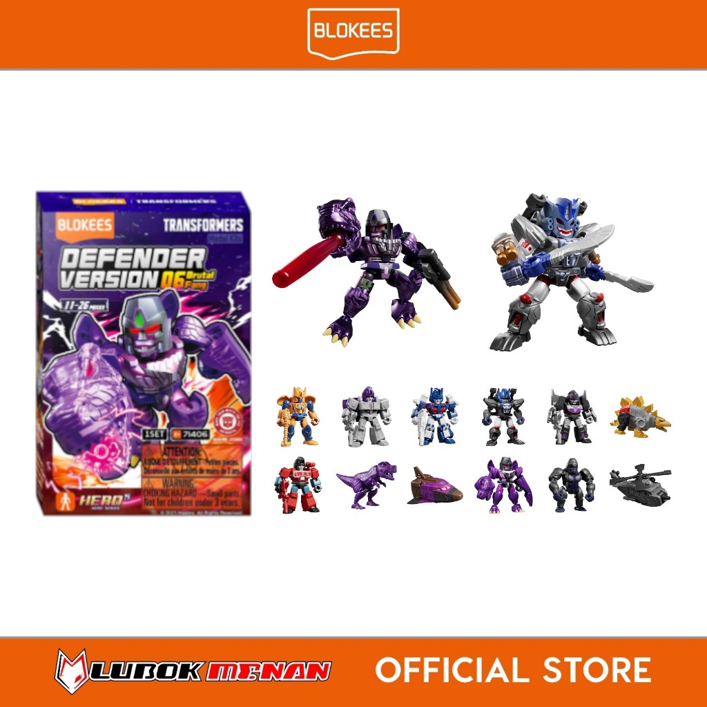 Blokees Transformers Defender Version 06 Brutal Fang (Unboxing/Blind ...