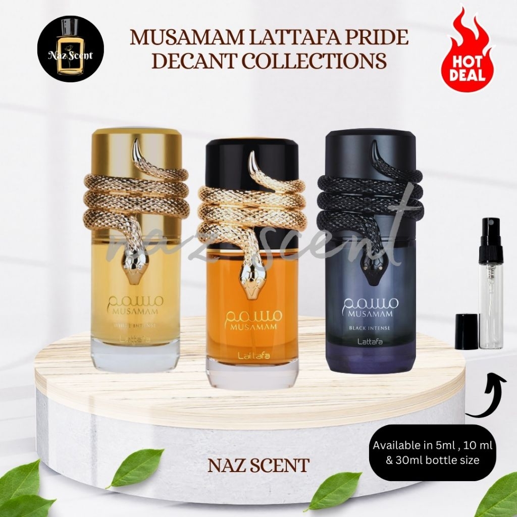 Musamam Lattafa Pride Decant Collection ( Musamam / Black Intense ...